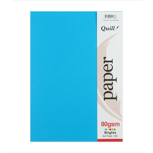 Quill Paper 80gsm A4 Pack 100 Brights Assorted