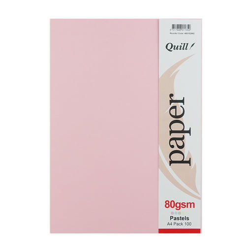 Quill Paper 80gsm A4 Pack 100 Pastels Assorted