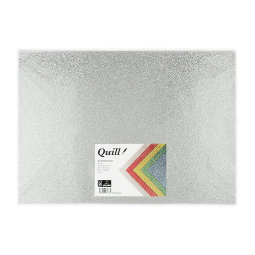 Quill Glitter Paper A3 Pack 5 Assorted