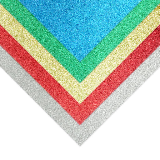 Quill Glitter Paper A3 Pack 5 Assorted