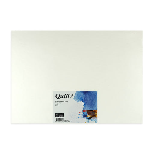 Quill Watercolour Paper Rough 300gsm A3 Pack 5 White