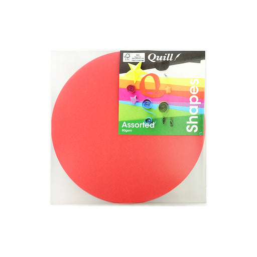 Quill Shapes Matte Circles 180mm Diameter 80gsm Pack 500 Assorted Colours