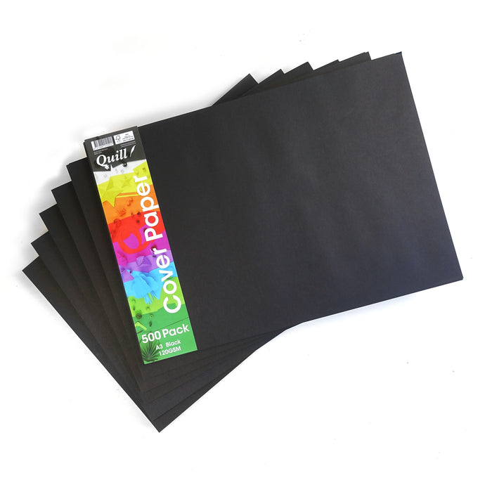 Quill Schools Cover Paper A3 Black