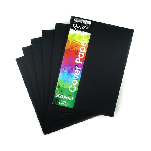 Quill Schools Cover Paper A4 Black