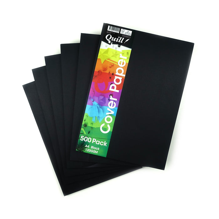 Quill Schools Cover Paper A4 Black