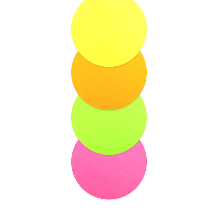 Quill Shapes Circles 120mm Diameter 80gsm Pack 100 Fluoro Assorted