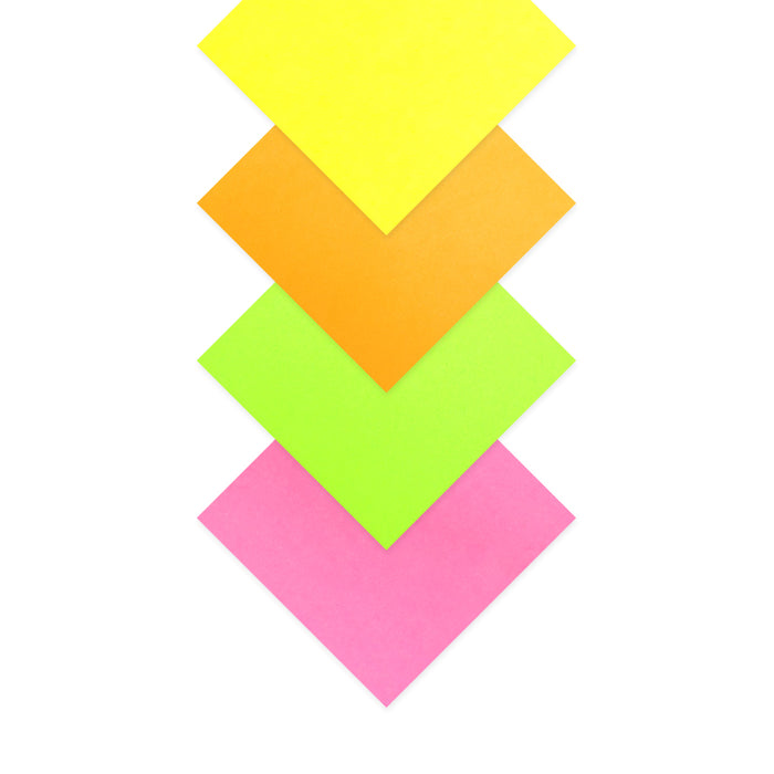Quill Shapes Square 127mm 80gsm Pack 100 Fluoro Assorted