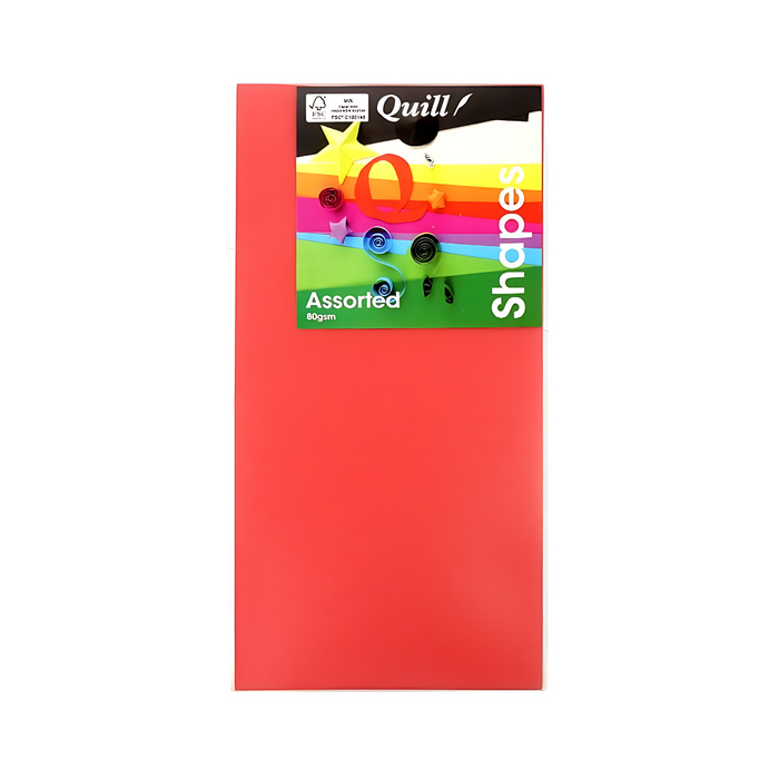 Quill Shapes Matte Rectangles 250x125mm 80gsm Pack 360 Assorted Colours