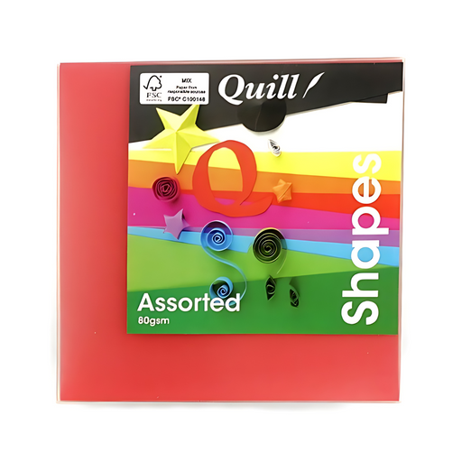 Quill Shapes Matte Squares 127mm Double Sided 80gsm Pack 360 Assorted Colours