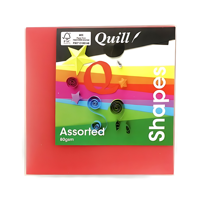 Quill Shapes Matte Squares 127mm Double Sided 80gsm Pack 360 Assorted Colours