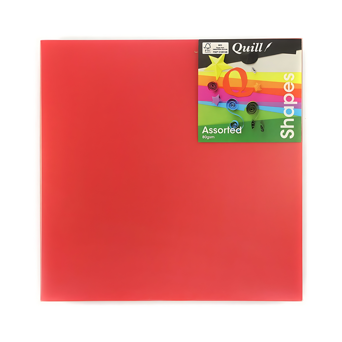 Quill Shapes Matte Squares 254mm Double Sided 80gsm Pack 360 Assorted Colours