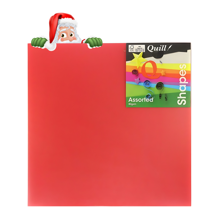 Quill Shapes Matte Squares Christmas 254mm Double Sided 80gsm Pack 100