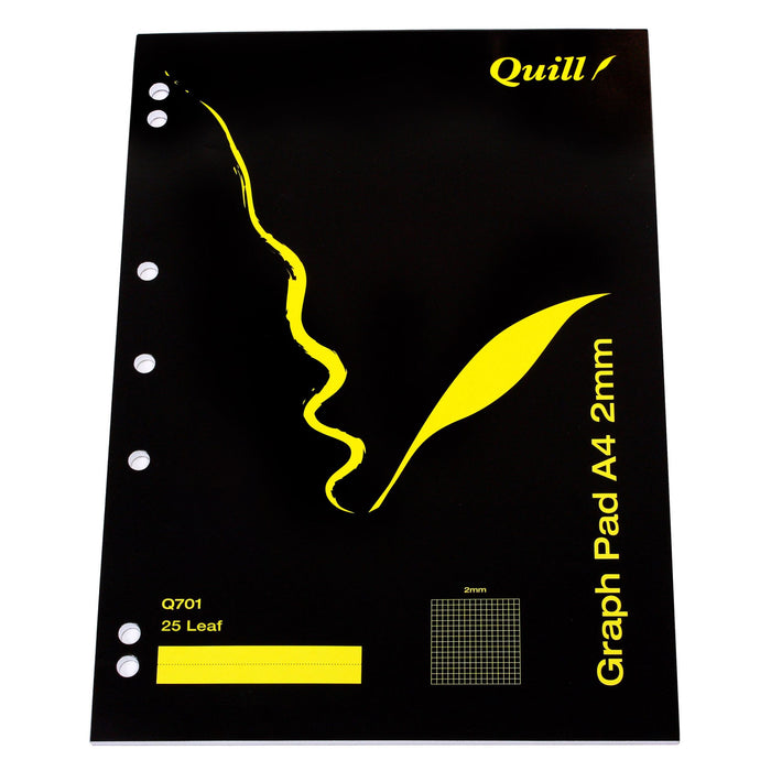 Quill Graph Pad 70gsm A4 2mm 25 Leaf White