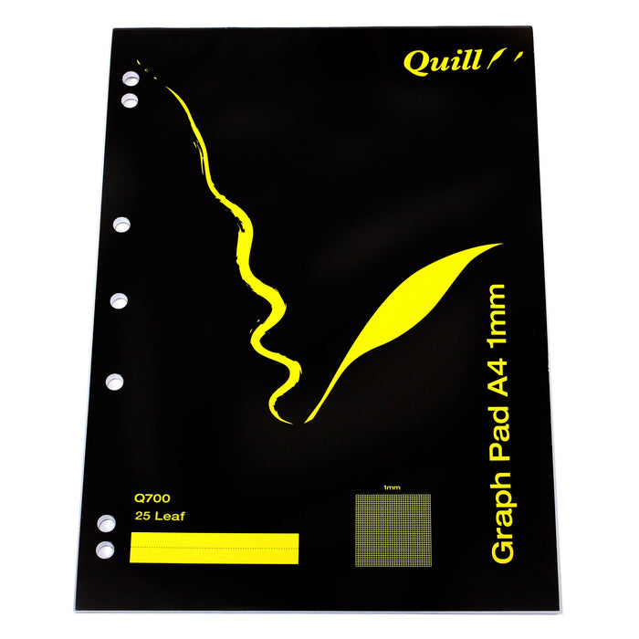 Quill Graph Pad 70gsm A4 1mm 25 Leaf White