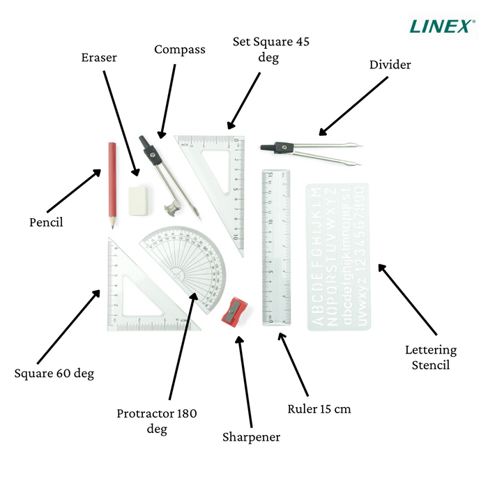 Linex Maths Set 10 Tin Case