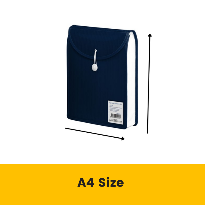 Bantex Top Load Attache File A4 Navy