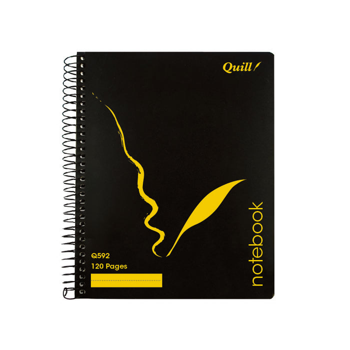 Quill Q Series Notebook 70gsm PP 222 x 178mm 120 Pages Black