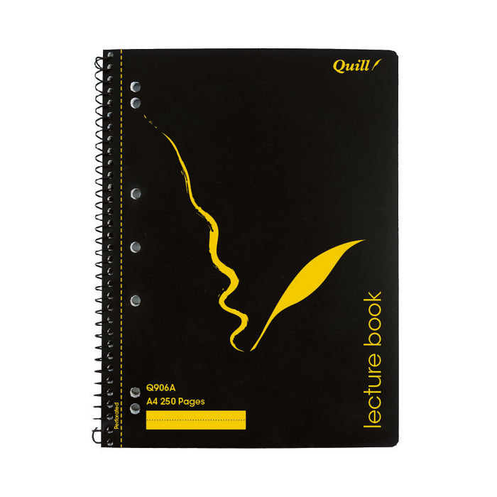 Quill Q Series Lecture Book 70gsm PP A4 250 Pages Black
