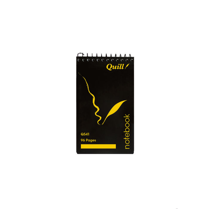 Quill Q Series Notebook 70gsm PP 147 x 87mm Top Open 96 Pages Black
