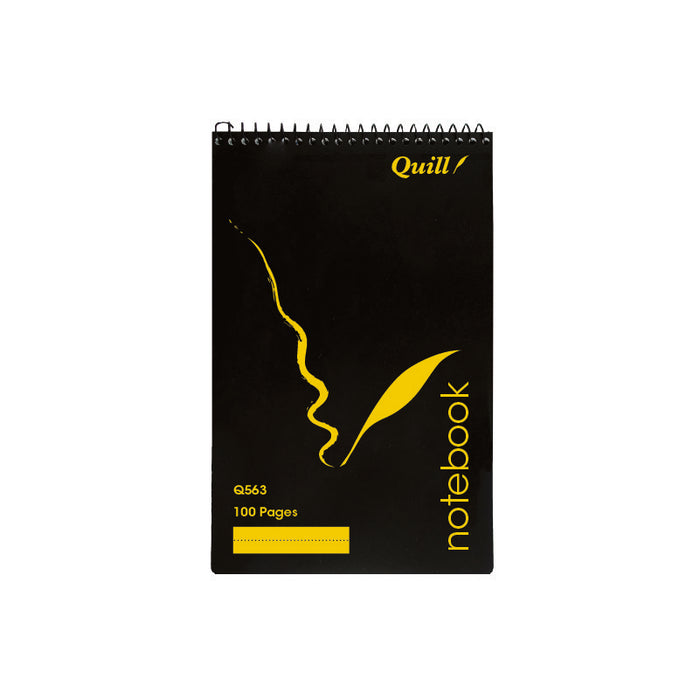 Quill Q Series Notebook 70gsm PP 200x127mm 100 Pages Black
