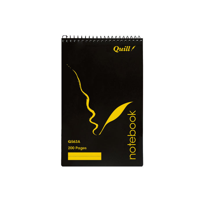 Quill Q Series Notebook 70gsm PP 200 x 127mm 200 Pages Black
