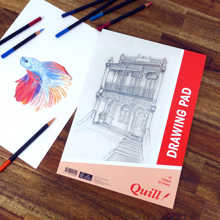 Quill Drawing Pad A4 125gsm 30 Sheets Portrait