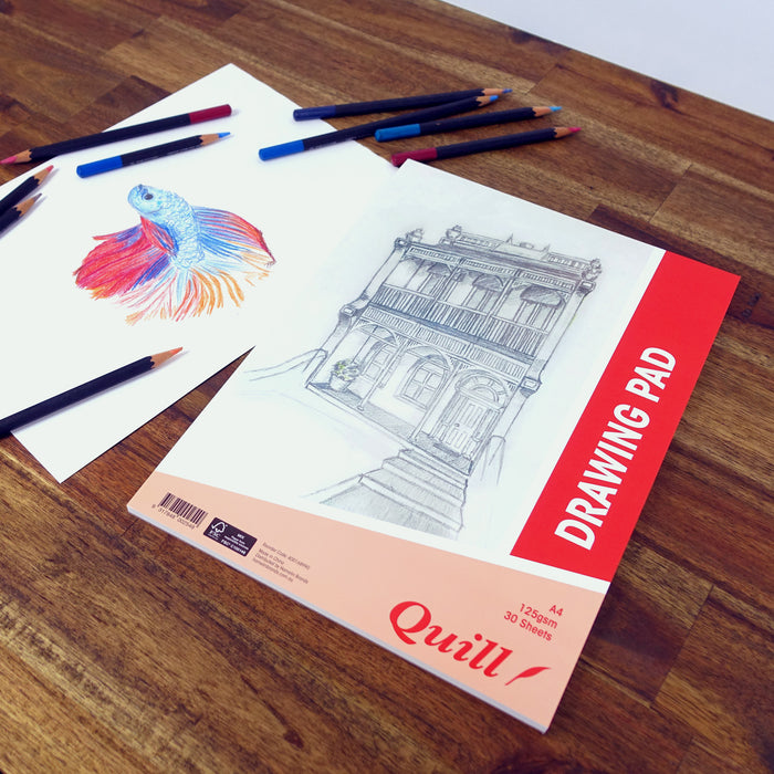 Quill Drawing Pad A4 125gsm 30 Sheets Portrait