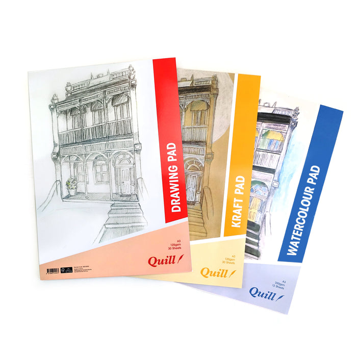 Quill Drawing Pad A3 125gsm 30 Sheets Portrait