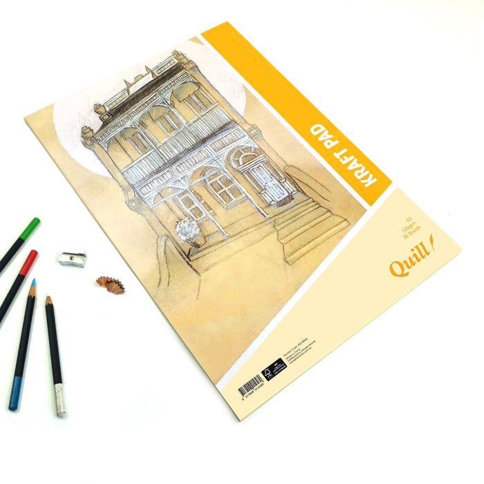 Quill Kraft Pad A3 120gsm 30 Sheets Portrait
