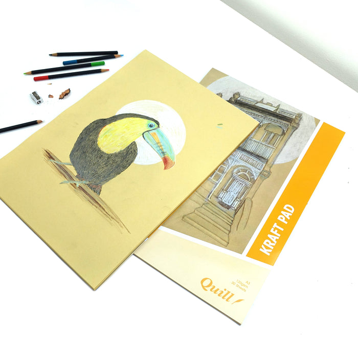 Quill Kraft Pad A3 120gsm 30 Sheets Portrait