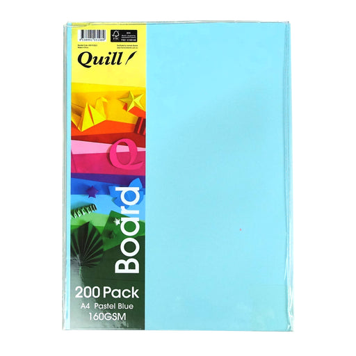 Quill Coloured Board A4, 160gsm – Pastel Blue (Pack of 200)