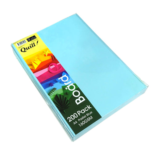 Quill Coloured Board A4, 160gsm – Pastel Blue (Pack of 200)