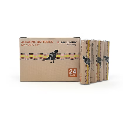 Bibbulmun Everyday AAA Alkaline Batteries – 24 Pack