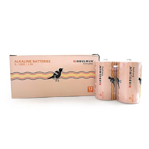 Bibbulmun Everyday D Batteries (12 Pack)