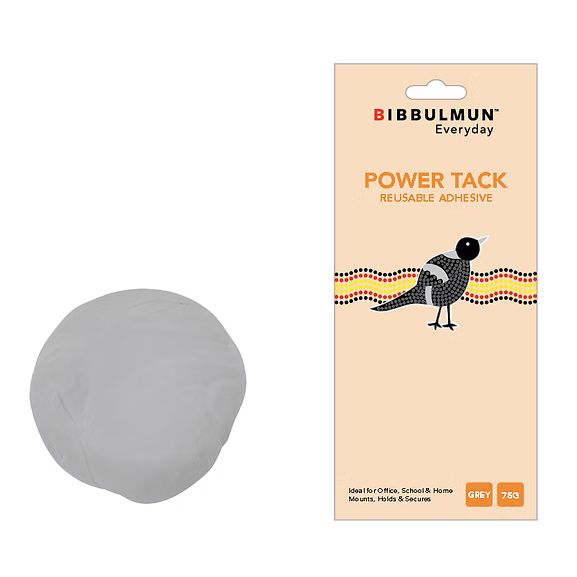Bibbulmun Power Tack Reusable Adhesive – 75g (Grey)