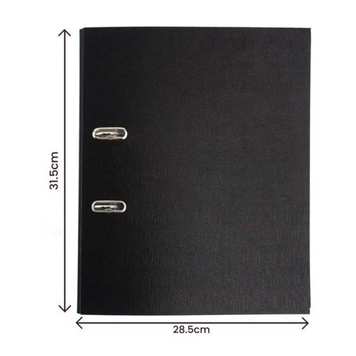 Bibbulmun PE Linen Lever Arch File A4 Black