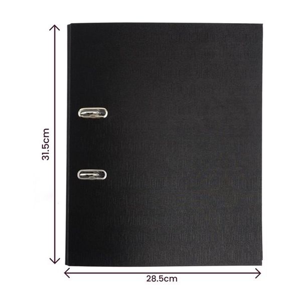 Bibbulmun PE Linen Lever Arch File A4 Black