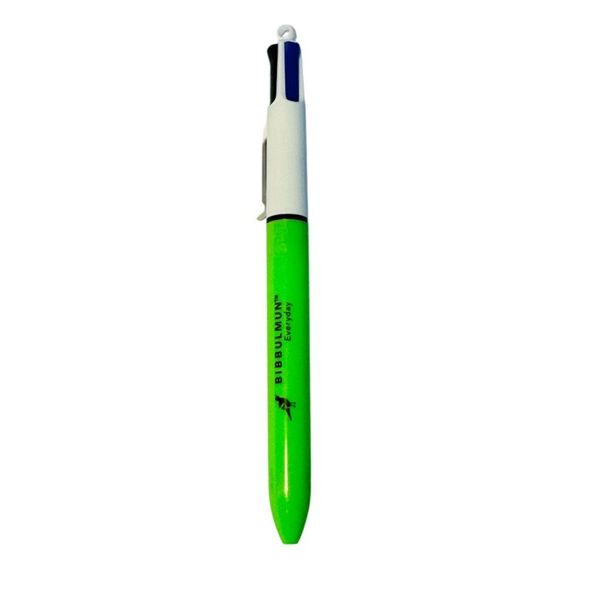 4 Colour Ballpoint Pen – Multi-Ink Click Pen (Green Body)