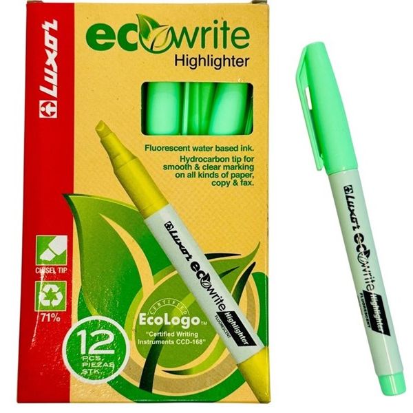 Luxor EcoWrite Highlighters –Chisel Tip