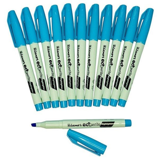 Luxor EcoWrite Blue Highlighters – Chisel Tip