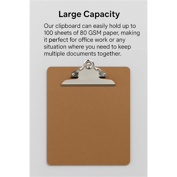 Premier Masonite Clipboard FC Size Bulldog Clip