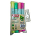 Luxor EcoWrite Gloliter Highlighters Assorted Pack 4 Fluorescent Chisel Tip