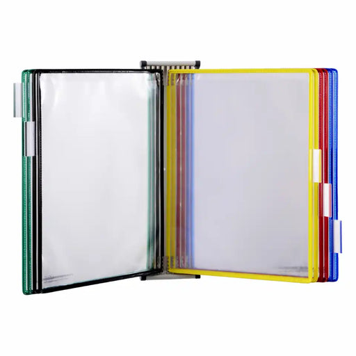 Tarifold Metal Wall Document Display System A4 10 Pockets Assorted