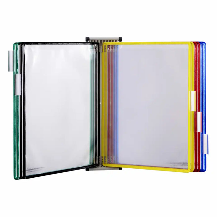 Tarifold Metal Wall Document Display System A4 10 Pockets Assorted