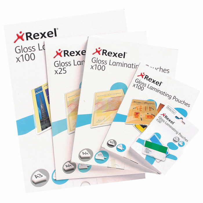 Rexel A3 Laminating Pouches 75 Micron Gloss - Pack of 100