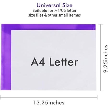 Purple Document Envelope A4 Size with Button Closure – Pack of 10
