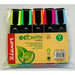 Luxor Highlighters, Assorted Colours - made using 73% post-consumer recycled materials - Wallet 5 assorted colours ( Buy in Multiples of 12 wallets )