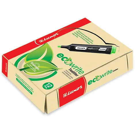 Luxor Highlighter, Green-made using 73% post-consumer recycled materials
