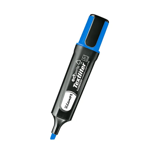 Luxor Highlighter, Blue - made using 73% post-consumer recycled materials
