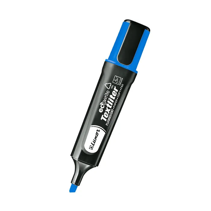 Luxor Highlighter, Blue - made using 73% post-consumer recycled materials